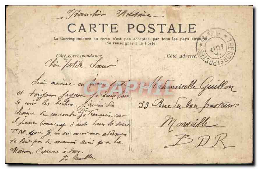 CPA Paris Palais du Luxembourg — Rückseite