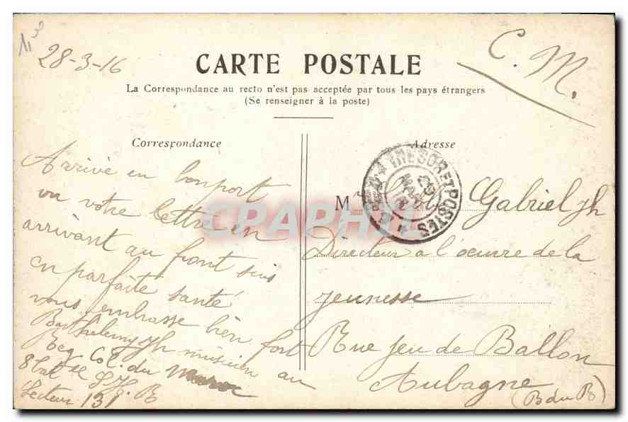 CPA Paris Notre Dame — Verso
