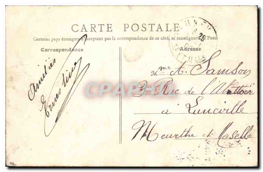 CPA Paris Avenue des Champs Elysees — Rückseite