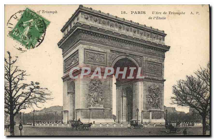 CPA Paris L'Arc de Triomphe de l'Etoile