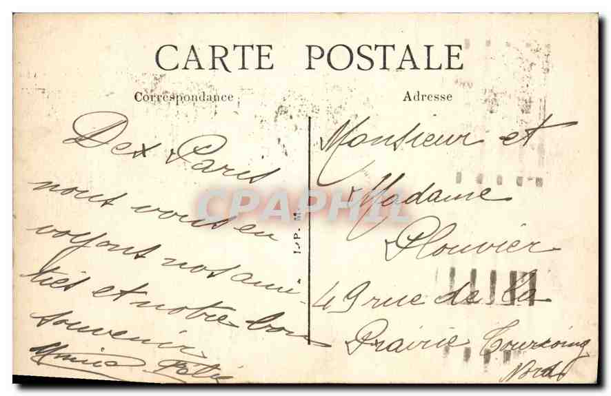 CPA Paris Bois de Boulogne Le Grand Lac — Rückseite