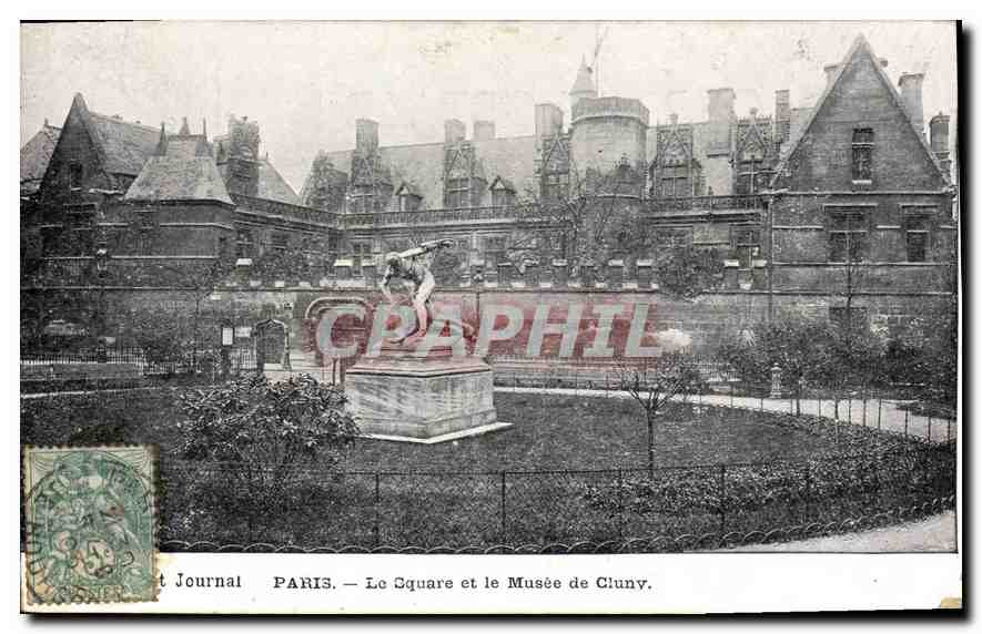 CPA Paris Petit Journal Le Square et le Musee de Cluny