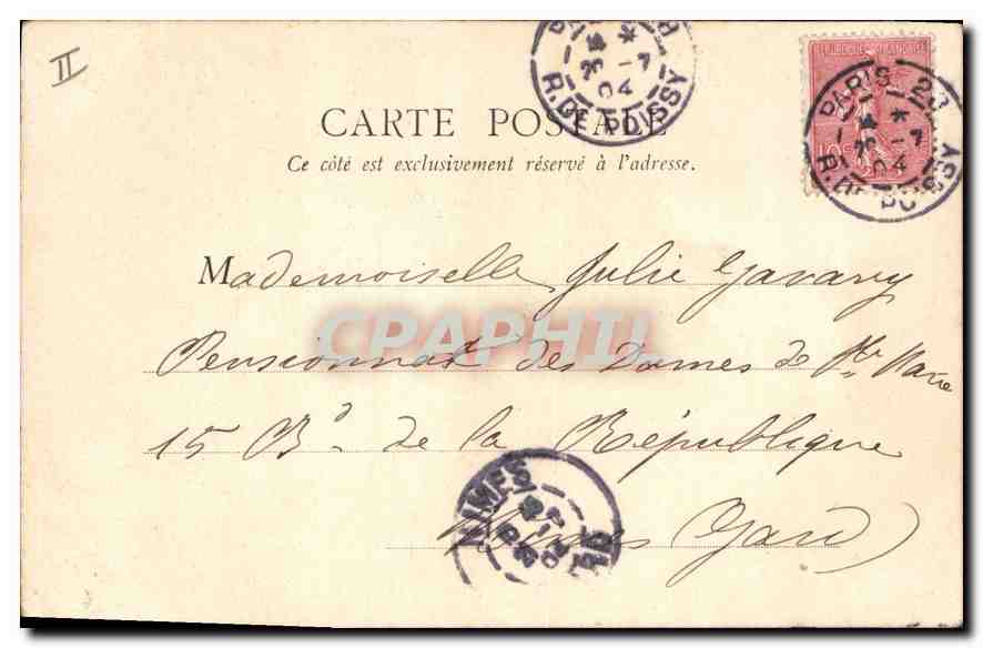 CPA Paris Statue de Louis XIII — Verso