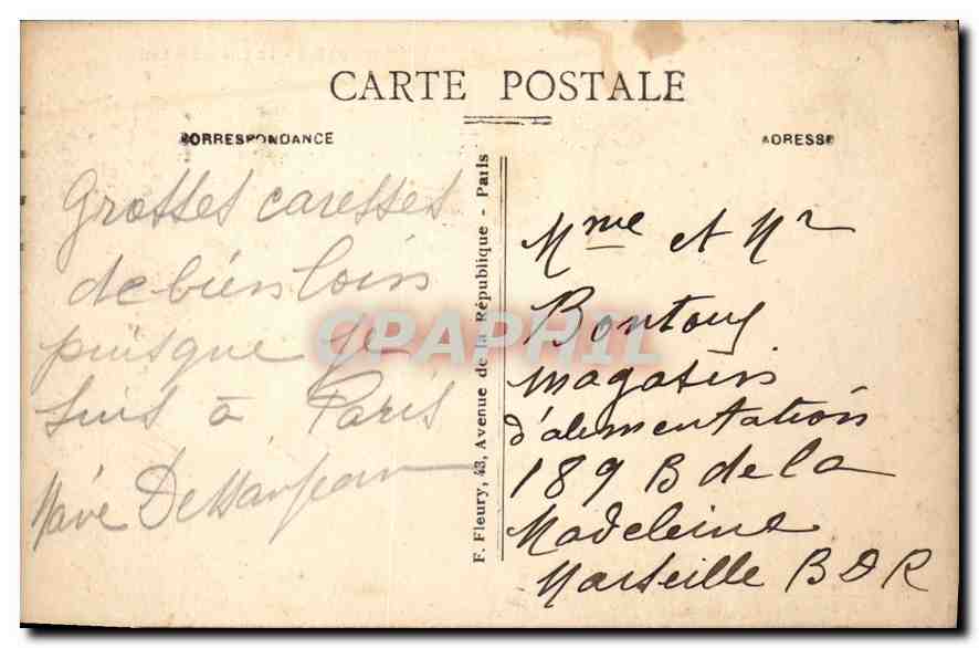 CPA Paris La Cite (Cote Est) — Rückseite