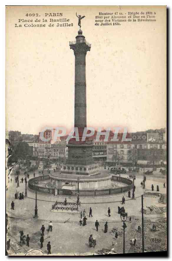 CPA Paris Place de la Bastille La Colonne de Juillet