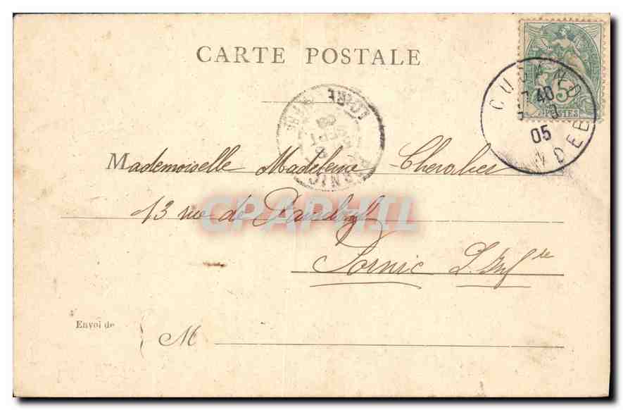 CPA Paris L'Hotel de Ville — Rückseite