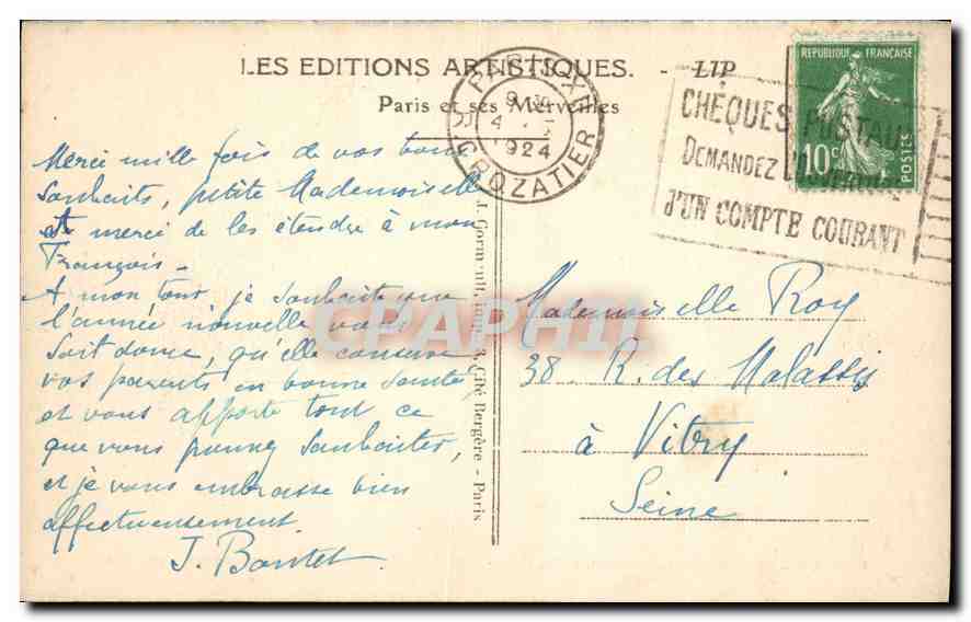 CPA Paris St Etienne du Mont Le Jube — Rückseite