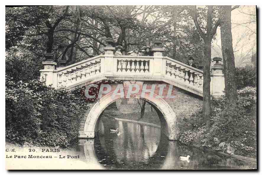 CPA Paris Le Parc Monceau Le Pont
