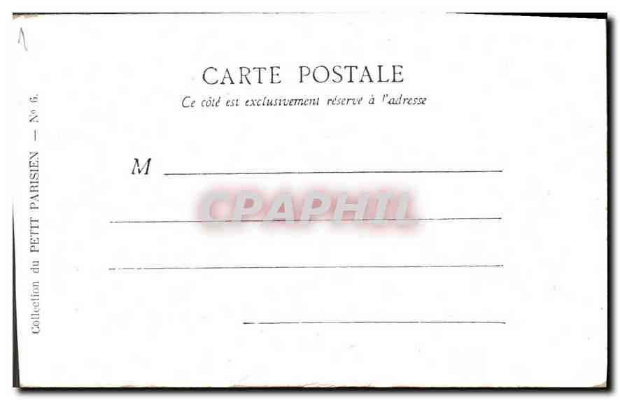 CPA Paris Le Pantheon — Rückseite