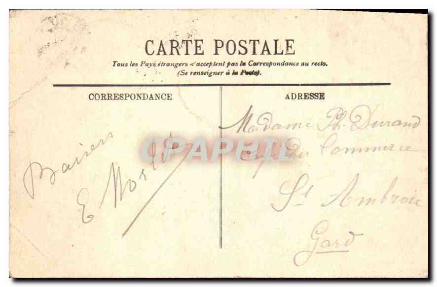 CPA Paris La Madeleine et le Boulevard de la Madeleine — Rückseite