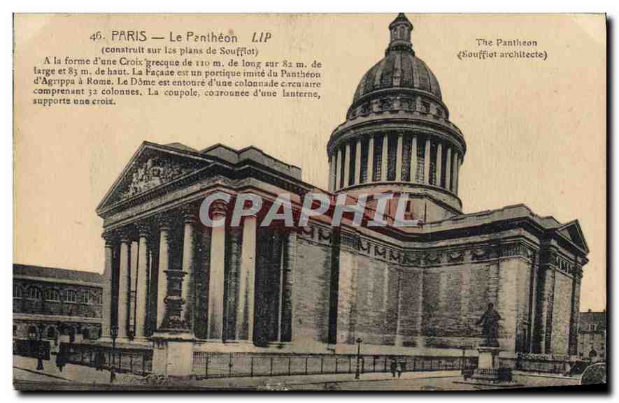 CPA Paris Le Pantheon Lip (Construit sur les Plans de Soufflot)