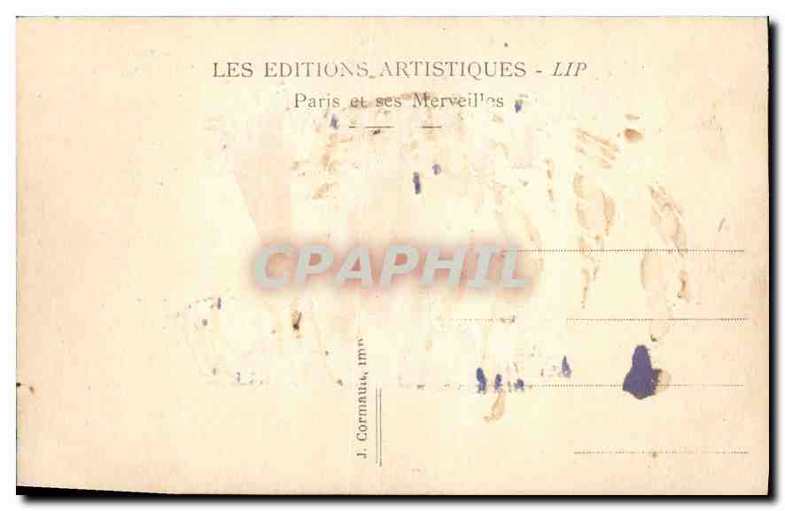 CPA Paris Le Pantheon Lip (Construit sur les Plans de Soufflot) — Rückseite
