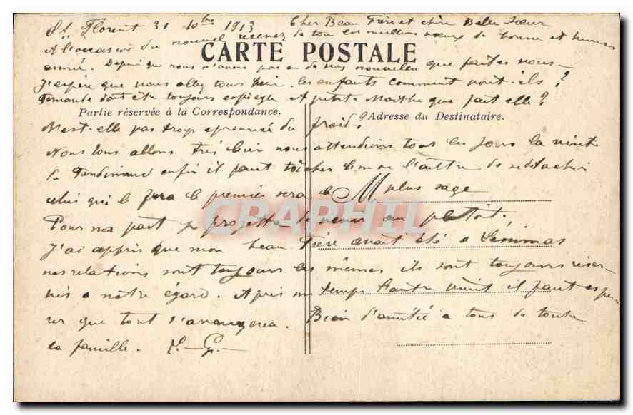 CPA Paris Le Palais du Luxembourg — Rückseite
