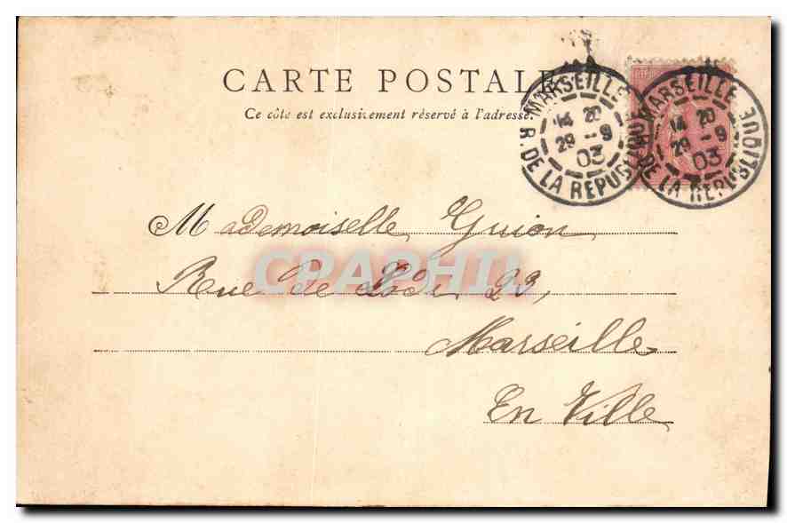 CPA Paris Palais du Petit Trianon Chambre de Napoleon Ier — Rückseite