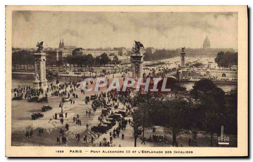 CPA Paris Pont Alexandre III et L'Esplanade des Invalides