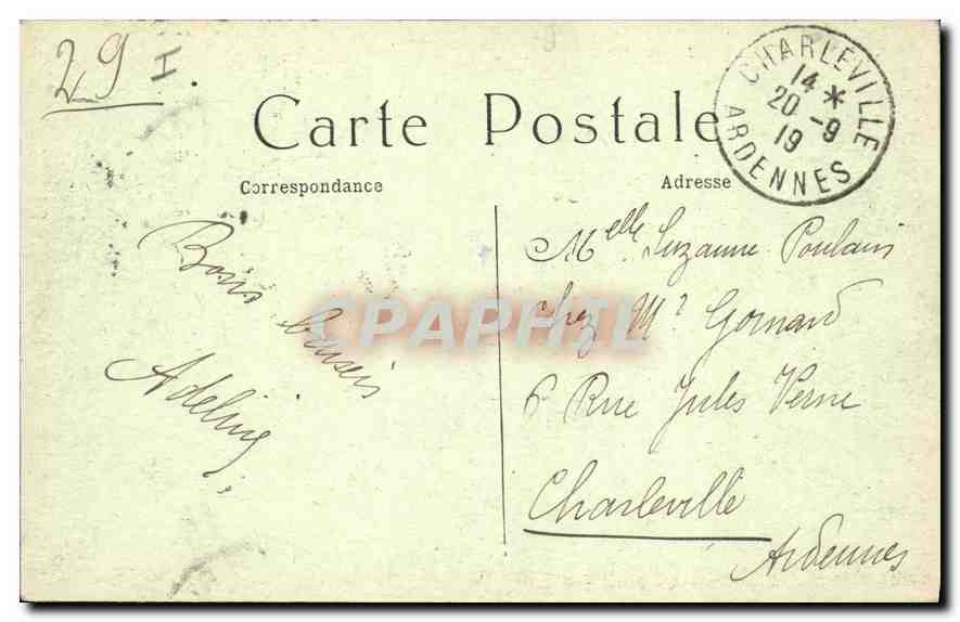 CPA Paris Le Pantheon — Rückseite