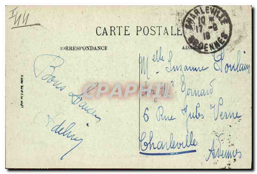 CPA Paris Palais du President de la Chambre des Deputes — Rückseite