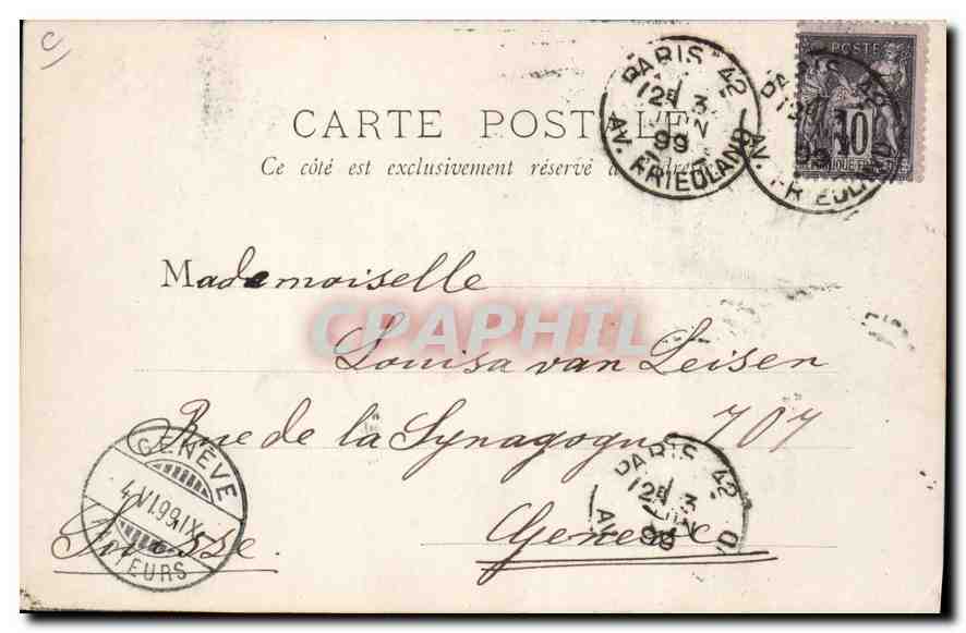 Palazzo di Giustizia — Parigi — editore sconosciuto, numero di serie non visibile — Verso