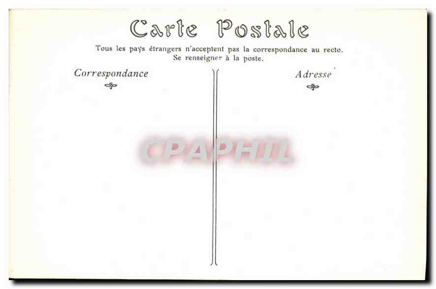 CPA Paris Notre Dame Tympan du Portail central (detail) — Verso