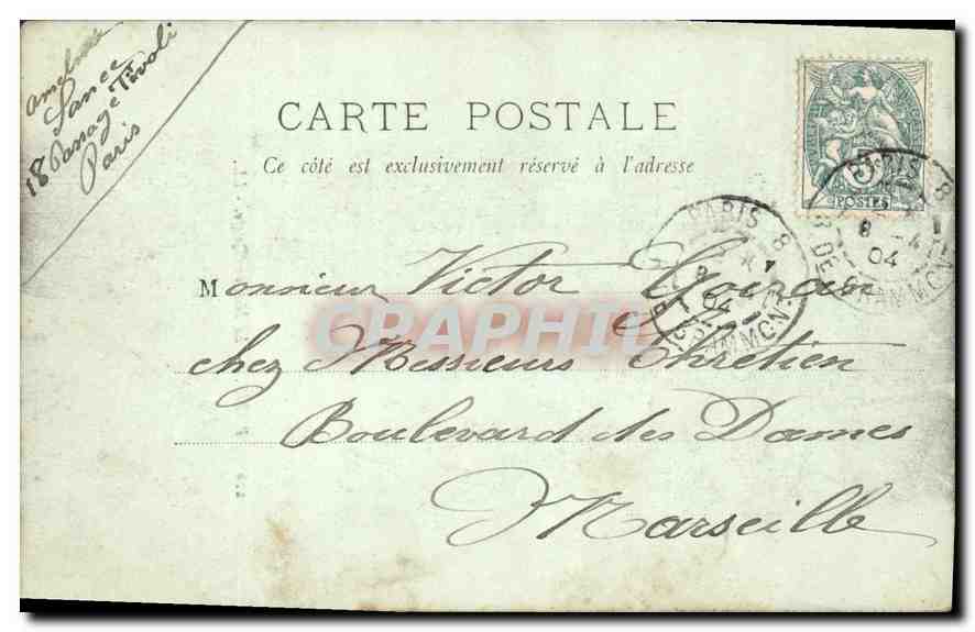 CPA Paris Le Houlier — Rückseite