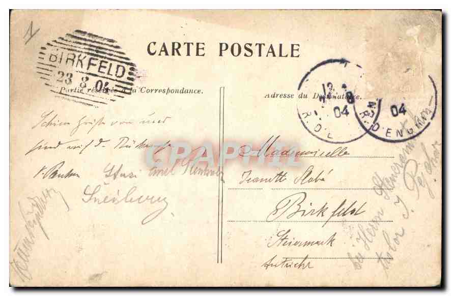 CPA Paris La Bastille colonne de Juillet — Rückseite