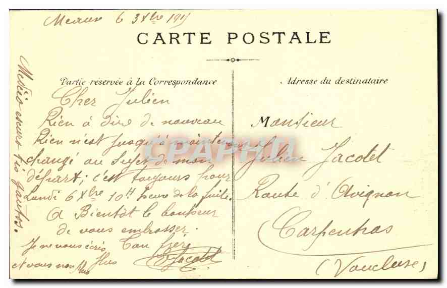 CPA Paris Vue generale du Louvre — Rückseite