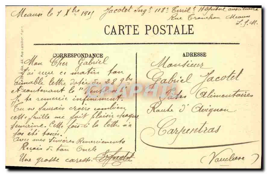 CPA Paris La Rue Soufflot et le Pantheon — Rückseite
