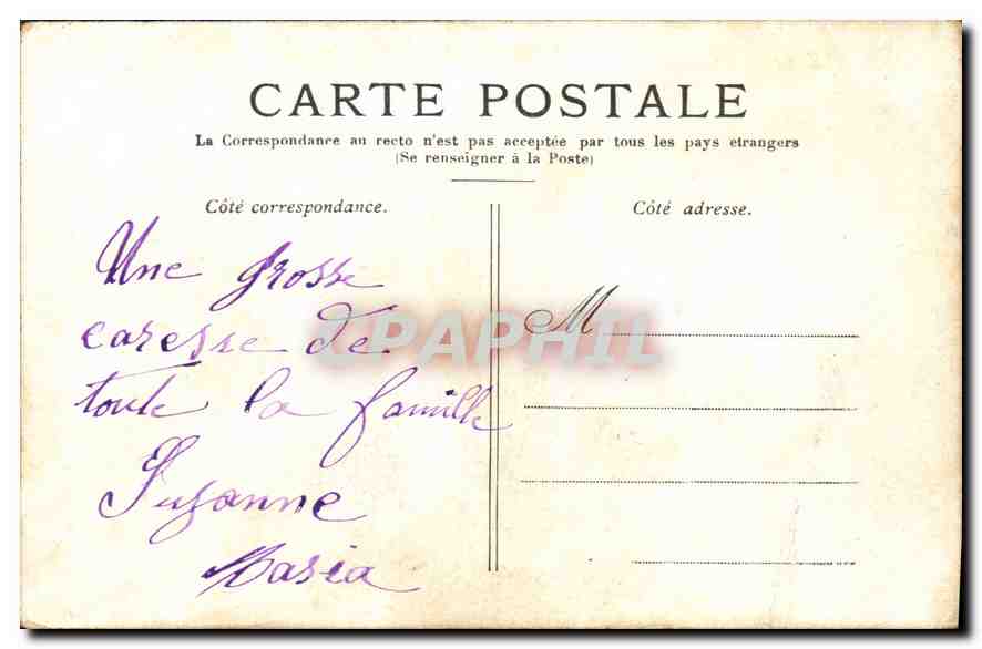 CPA Paris le Petit Palais Champs Elysees — Rückseite