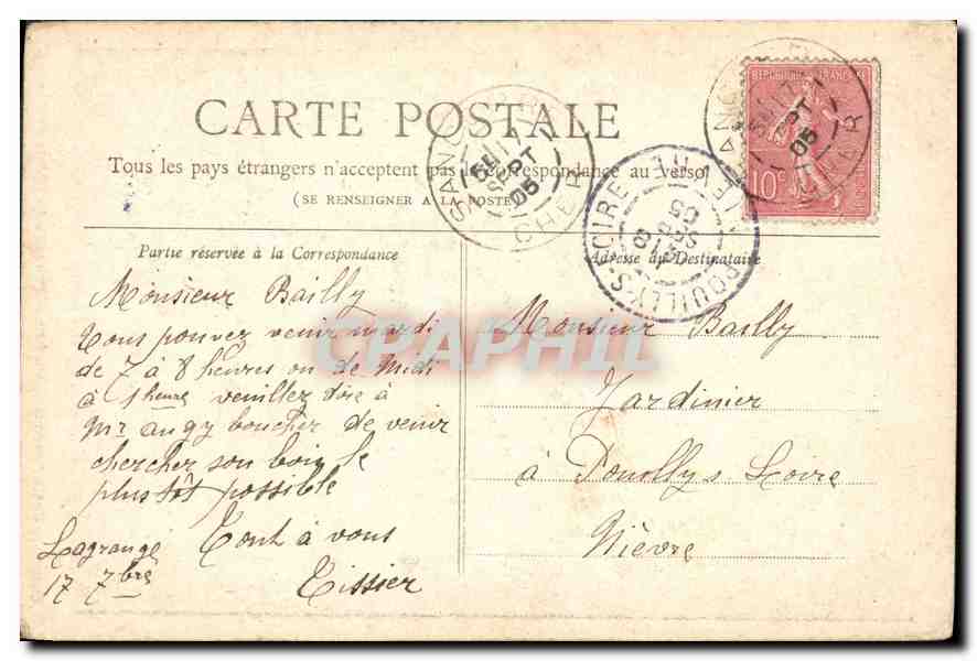 CPA Paris Petit Journal Horloge du Palais de Justice — Rückseite