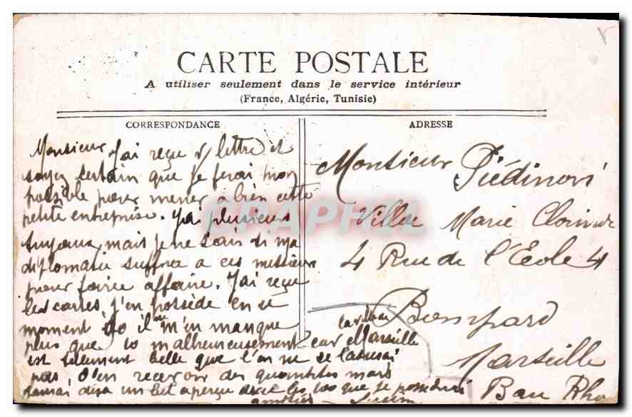 CPA Paris Eglise St Vincent de Paul — Verso