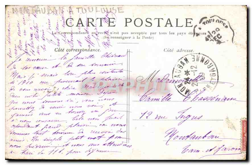CPA Paris Le Pont au Change et la Conciergerie — Verso