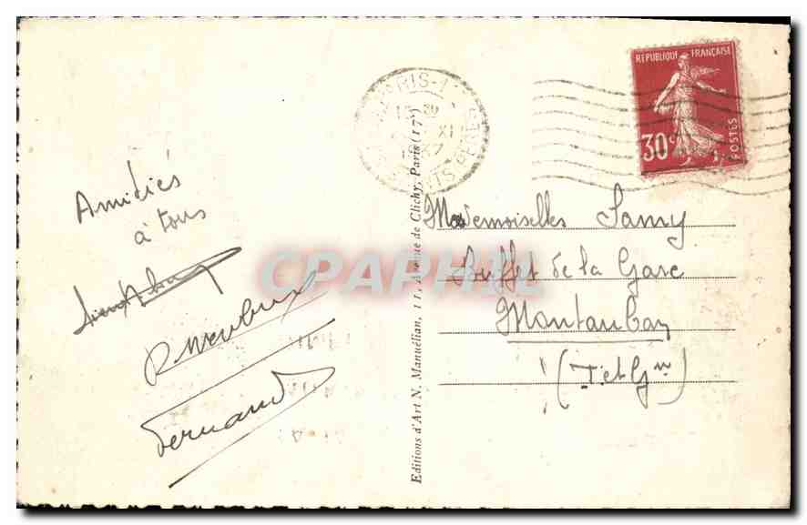 CPA Paris Ville lumiere Cathedrale Notre Dame — Rückseite