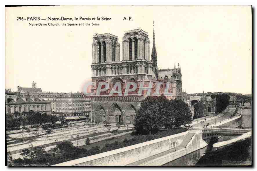 CPA Paris Notre Dame le Paris et la Seine