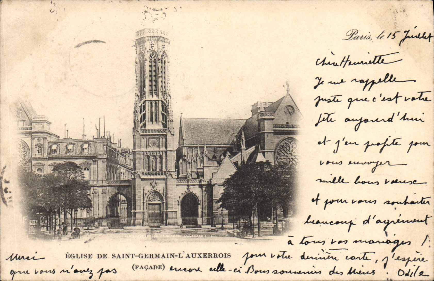 Église de Saint-Germain-l'Auxerrois — façade — éditeur inconnu, n° de série non visible