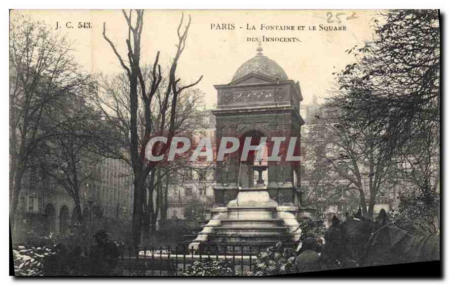 CPA Paris La Fontaine et la Square des Innocents