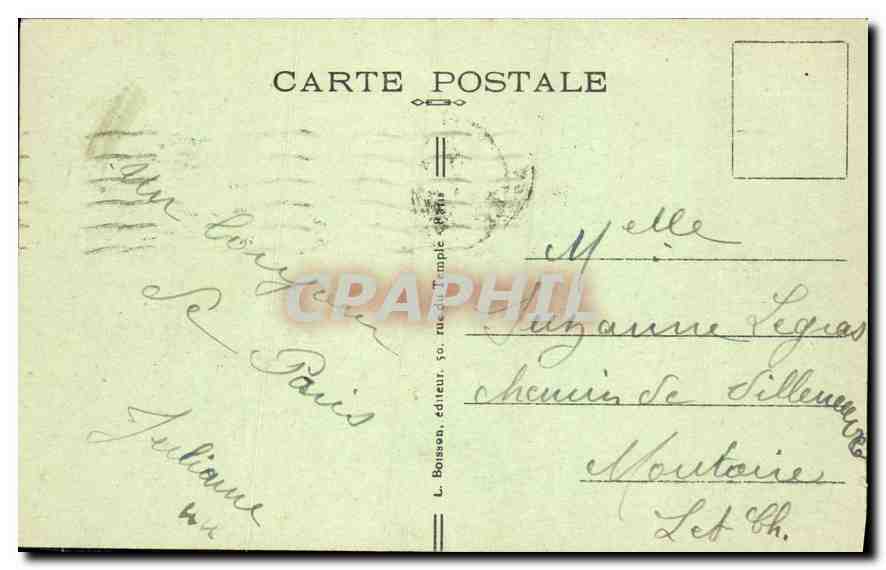 CPA Paris Eglise Saint Vincent de Paul — Verso