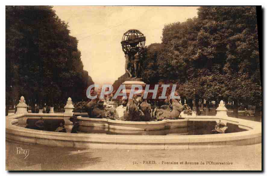 CPA Paris Fontaine et Avenue de l'Observatoire