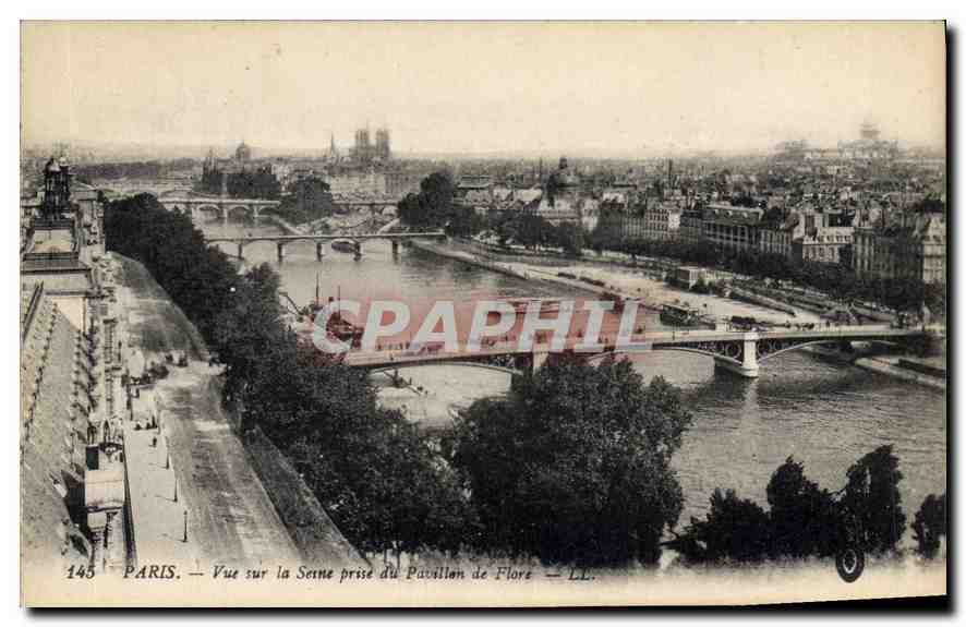 CPA Paris Vue sur la Seine prise du Pavillon de Flore