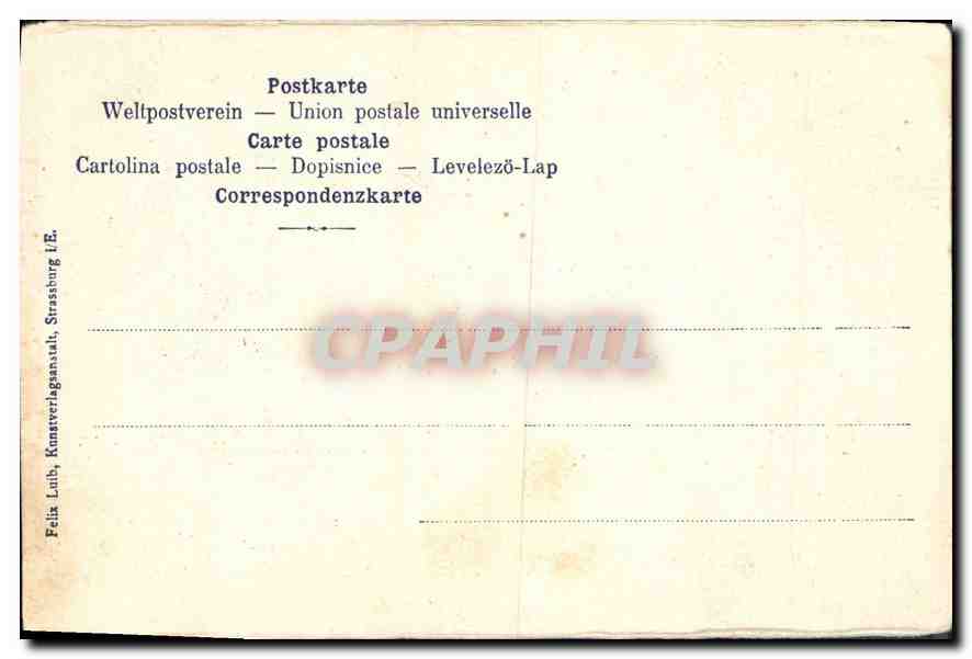 CPA Folklore Alsacienne Folklore — Verso