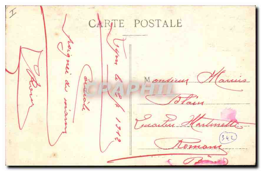 CPA Lyon Hotel de Ville La Saone — Verso