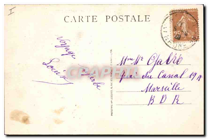 CPA Lyon Artistique Palais Saint Pierre Place des Terreaux — Verso