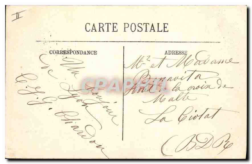 CPA Lyon Le Palais des Arts — Verso