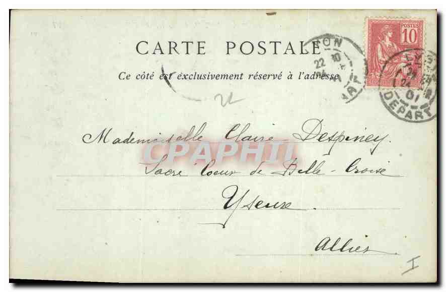 CPA Lyon La Fontaine Bartholdi (Place des Terreaux) — Verso