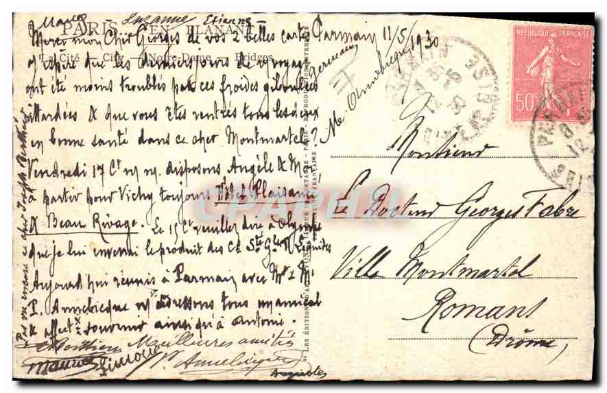 CPA Paris En Flanant — Verso