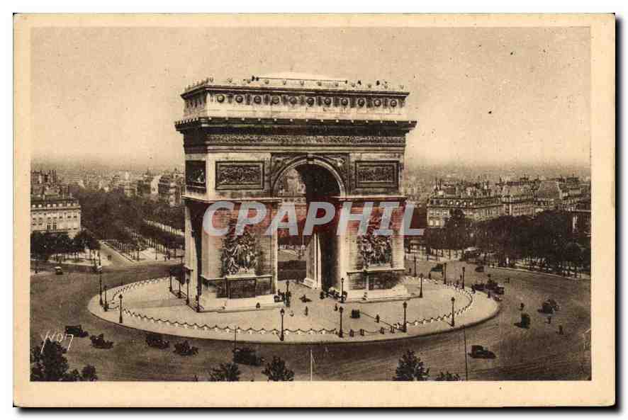 CPA Paris en flanant L'Arc de Triomphe et la Place de l'Etoile