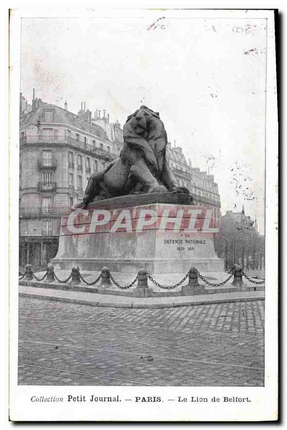 CPA Paris Petit Journal Le Lion de Belfort