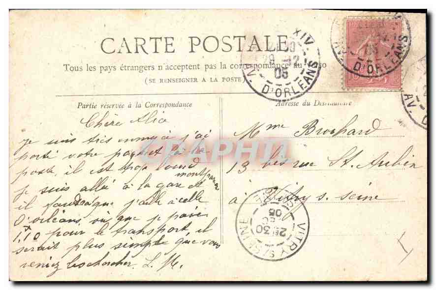 CPA Paris Petit Journal Le Lion de Belfort — Rückseite