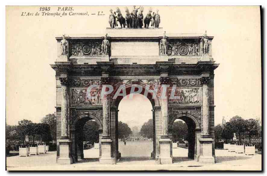 CPA Paris L'Arc de Triomphe du Carrousel