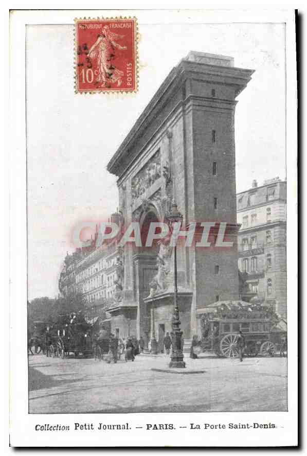 CPA Paris Petit Journal La Porte Saint Denis