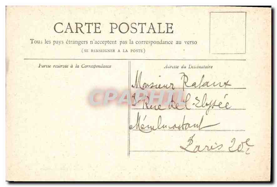 CPA Paris Petit Journal La Porte Saint Denis — Rückseite